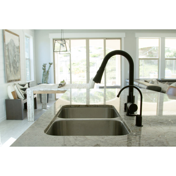 Concord LS8720DL Single-Handle Pull-Down Kitchen Faucet, Matte Black