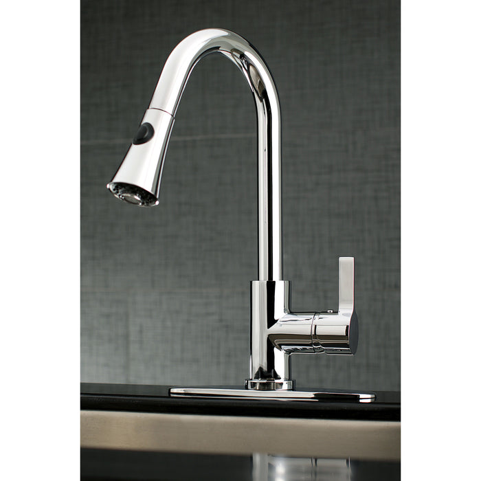 Continental LS8721CTL Single-Handle Pull-Down Kitchen Faucet, Polished Chrome