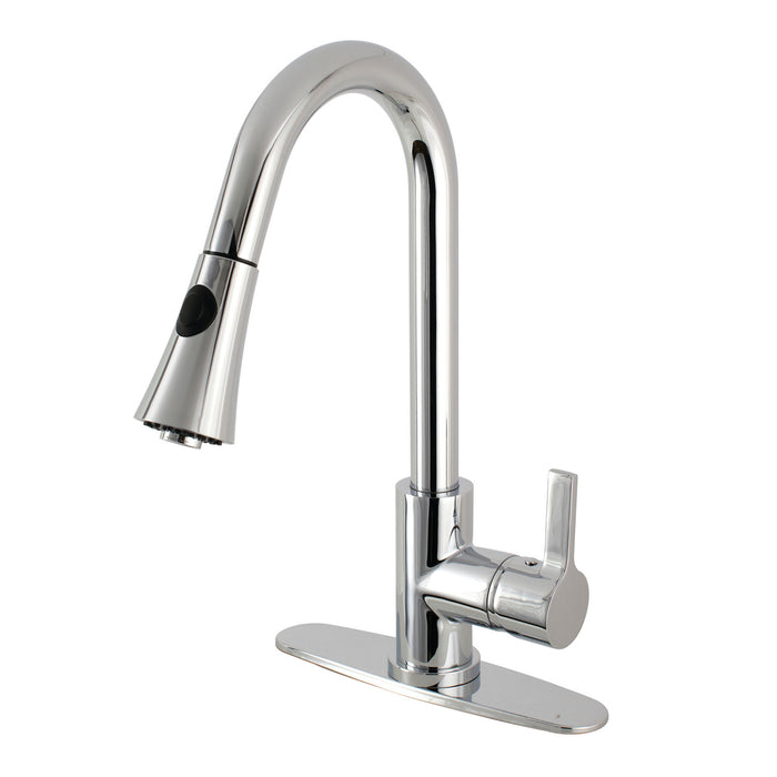 Continental LS8721CTL Single-Handle Pull-Down Kitchen Faucet, Polished Chrome