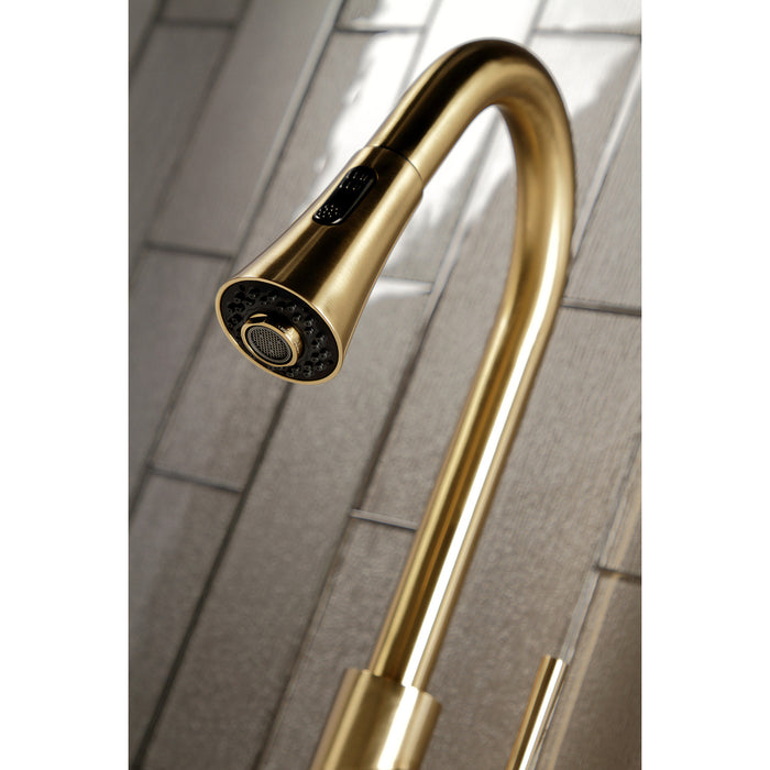 Concord LS8723DL Single-Handle Pull-Down Kitchen Faucet, Brushed Brass