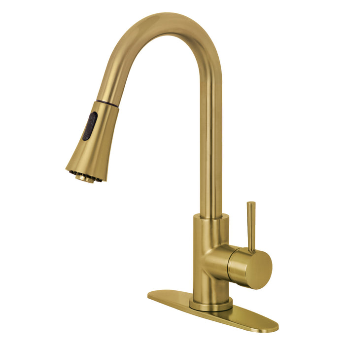 Concord LS8723DL Single-Handle Pull-Down Kitchen Faucet, Brushed Brass