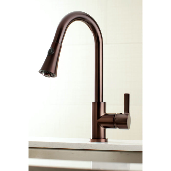 Continental LS8725CTL Single-Handle Pull-Down Kitchen Faucet, Oil Rubbed Bronze