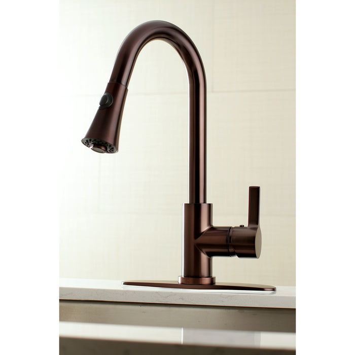 Continental LS8725CTL Single-Handle Pull-Down Kitchen Faucet, Oil Rubbed Bronze