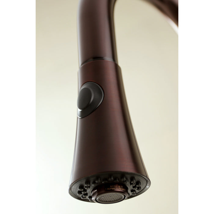 Continental LS8725CTL Single-Handle Pull-Down Kitchen Faucet, Oil Rubbed Bronze