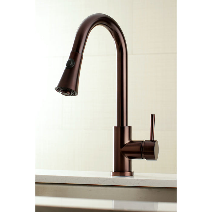 Concord LS8725DL Single-Handle Pull-Down Kitchen Faucet, Oil Rubbed Bronze