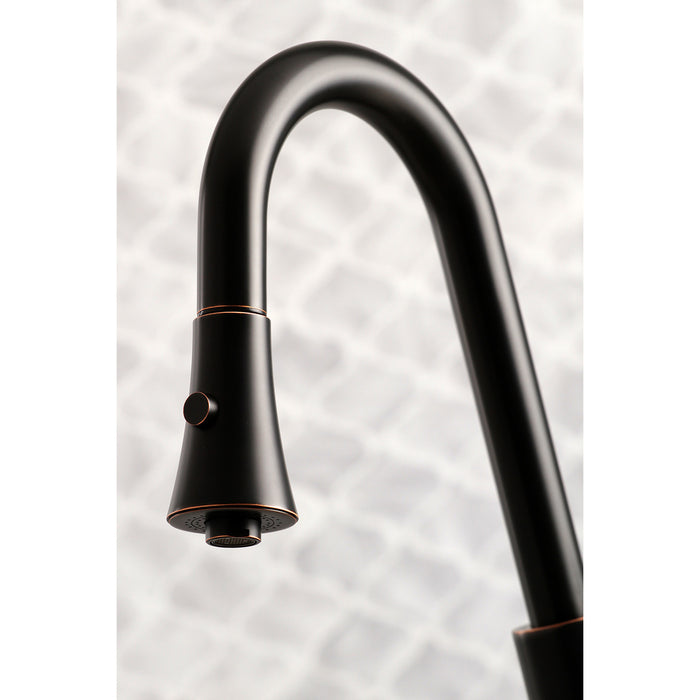 Continental LS8726CTL Single-Handle Pull-Down Kitchen Faucet, Naples Bronze