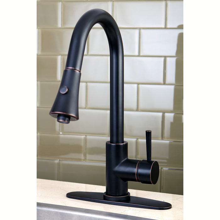 Concord LS8726DL Single-Handle Pull-Down Kitchen Faucet, Naples Bronze