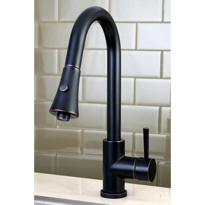 Concord LS8726DL Single-Handle Pull-Down Kitchen Faucet, Naples Bronze