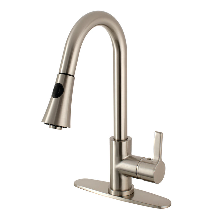 Continental LS8728CTL Single-Handle Pull-Down Kitchen Faucet, Brushed Nickel