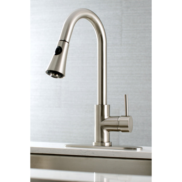 Concord LS8728DL Single-Handle Pull-Down Kitchen Faucet, Brushed Nickel