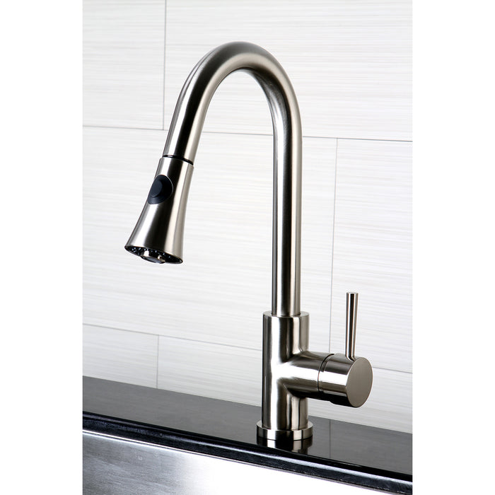 Concord LS8728DL Single-Handle Pull-Down Kitchen Faucet, Brushed Nickel