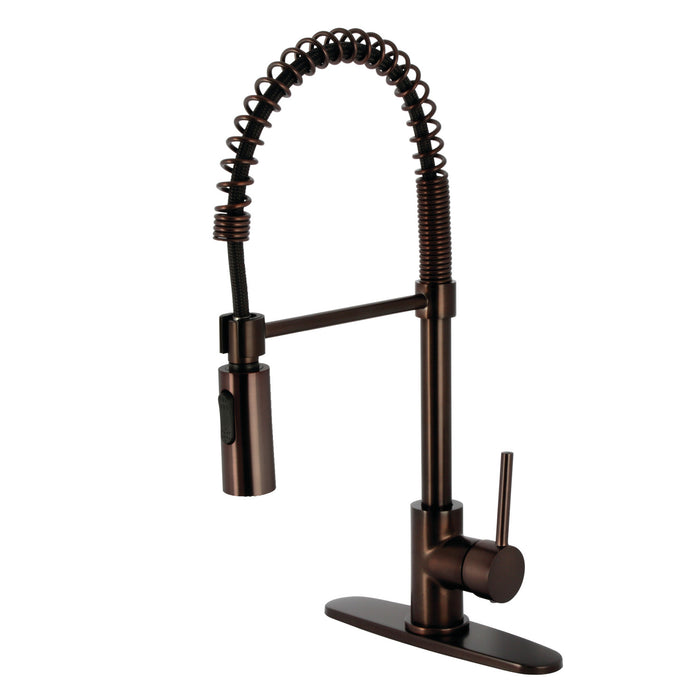 Concord LS8775DL Single-Handle 1-Hole Deck Mount Pre-Rinse Kitchen Faucet, Oil Rubbed Bronze