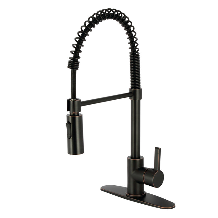 Continental LS8776CTL Single-Handle 1-Hole Deck Mount Pre-Rinse Kitchen Faucet, Naples Bronze