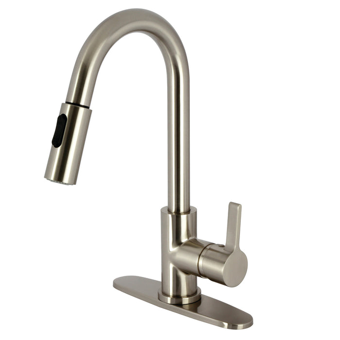 Continental LS8788CTL Single-Handle Pull-Down Kitchen Faucet, Brushed Nickel