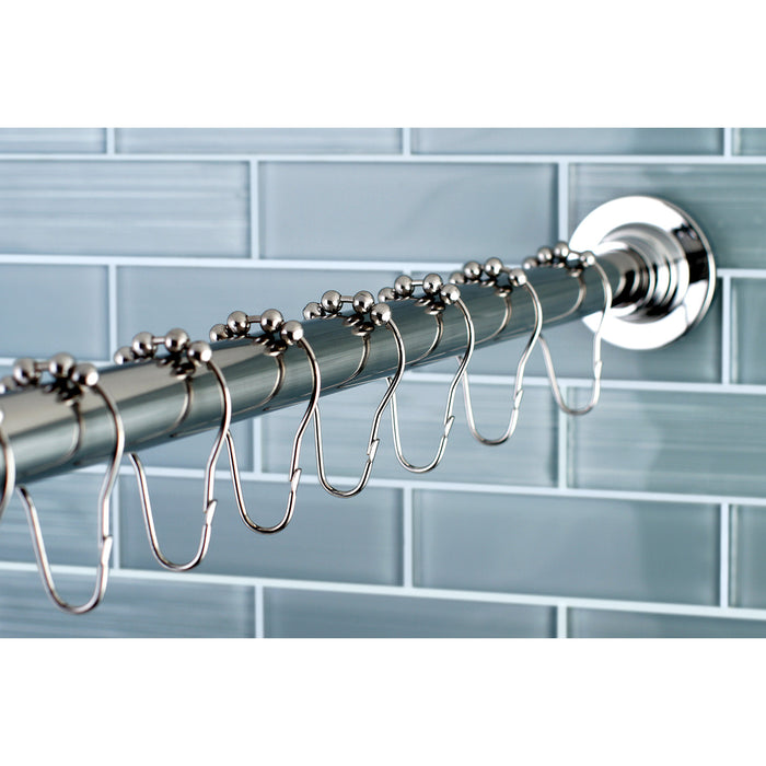 Edenscape SCC3111 60-Inch to 72-Inch Adjustable Shower Curtain Rod with Rings, Polished Chrome