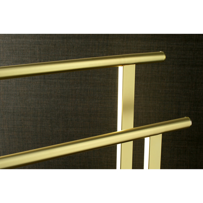 Kingston Brass SCC6037 Freestanding Double Towel-Rack, Brushed Brass