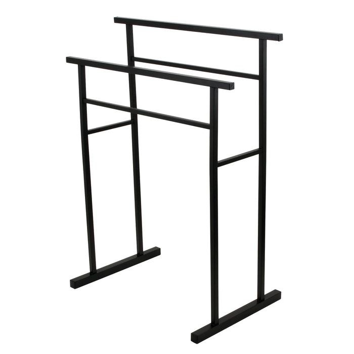 Edenscape SCC8240 Freestanding 2-Tier Towel Rack, Matte Black