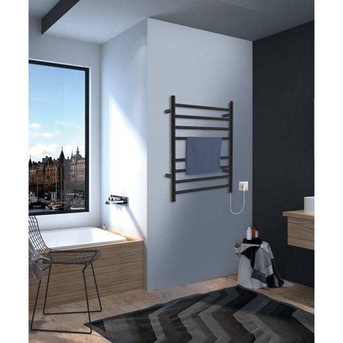 Templeton TWW3624MB Wall Mount Hardwired/Plug-In Electric Towel Warmer, Matte Black