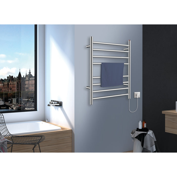 Templeton TWW3624SN Wall Mount Hardwired/Plug-In Electric Towel Warmer, Brushed Nickel