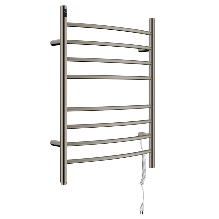 Templeton TWW3624SN Wall Mount Hardwired/Plug-In Electric Towel Warmer, Brushed Nickel