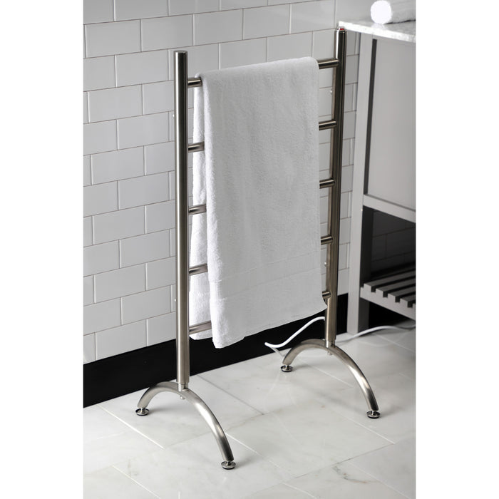 Templeton TWW3720SN Freestanding or Wall Mount Hardwired/Plug-In Electric Towel Warmer, Brushed Nickel