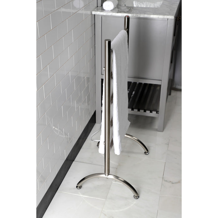 Templeton TWW3720SN Freestanding or Wall Mount Hardwired/Plug-In Electric Towel Warmer, Brushed Nickel