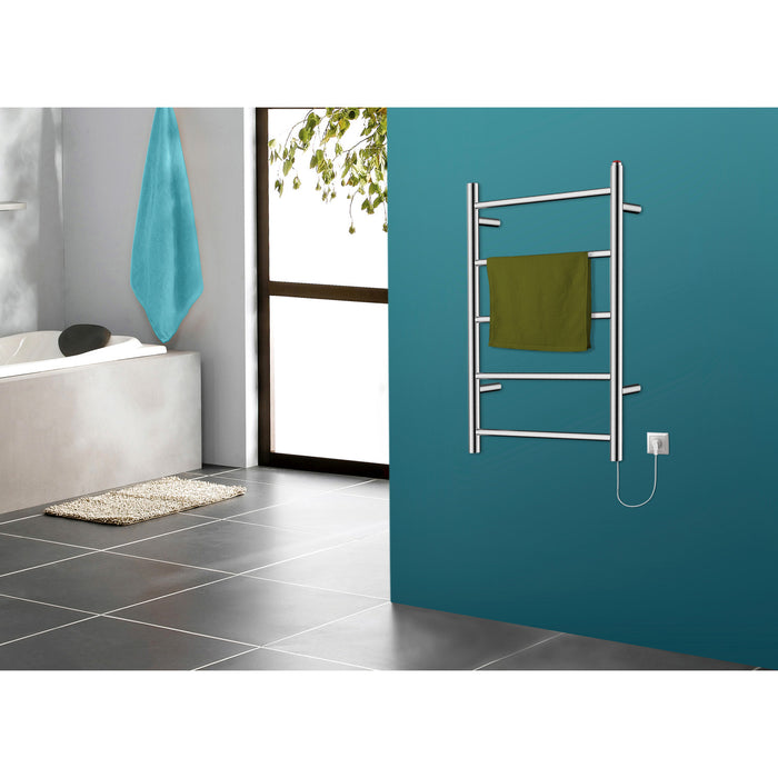 Templeton TWW3720SN Freestanding or Wall Mount Hardwired/Plug-In Electric Towel Warmer, Brushed Nickel