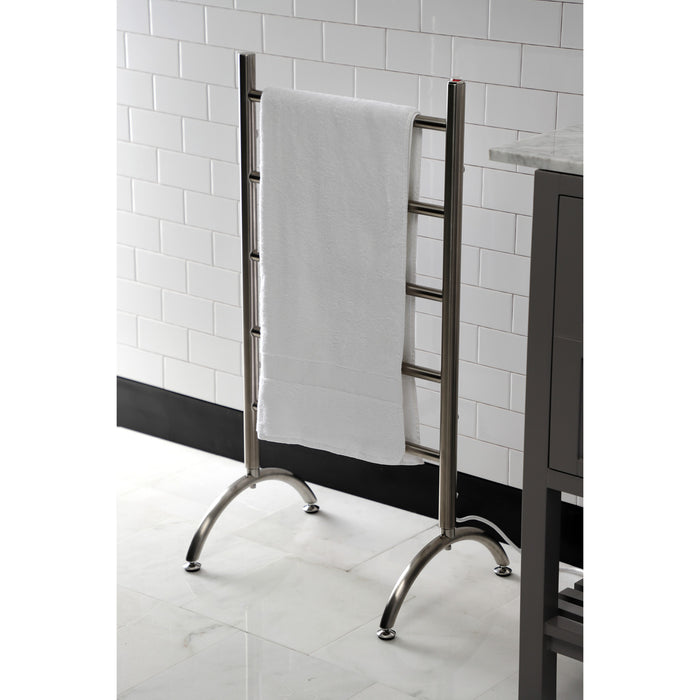 Templeton TWW3720SN Freestanding or Wall Mount Hardwired/Plug-In Electric Towel Warmer, Brushed Nickel