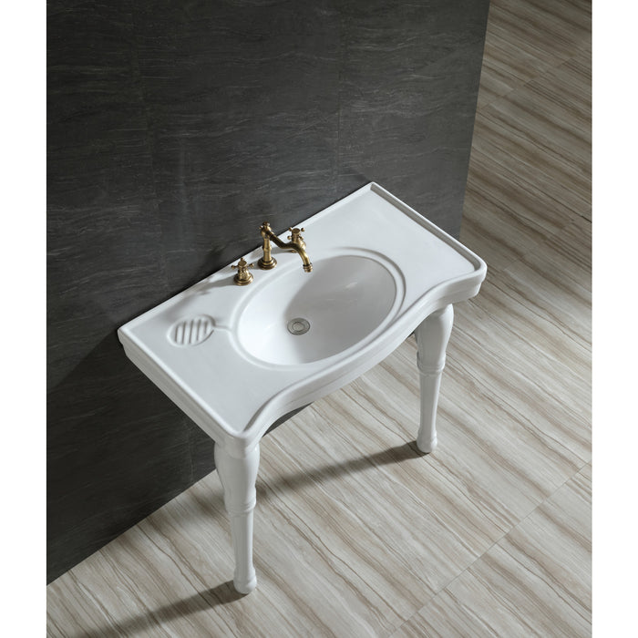 Imperial VPB1368 Ceramic Console Sink, White