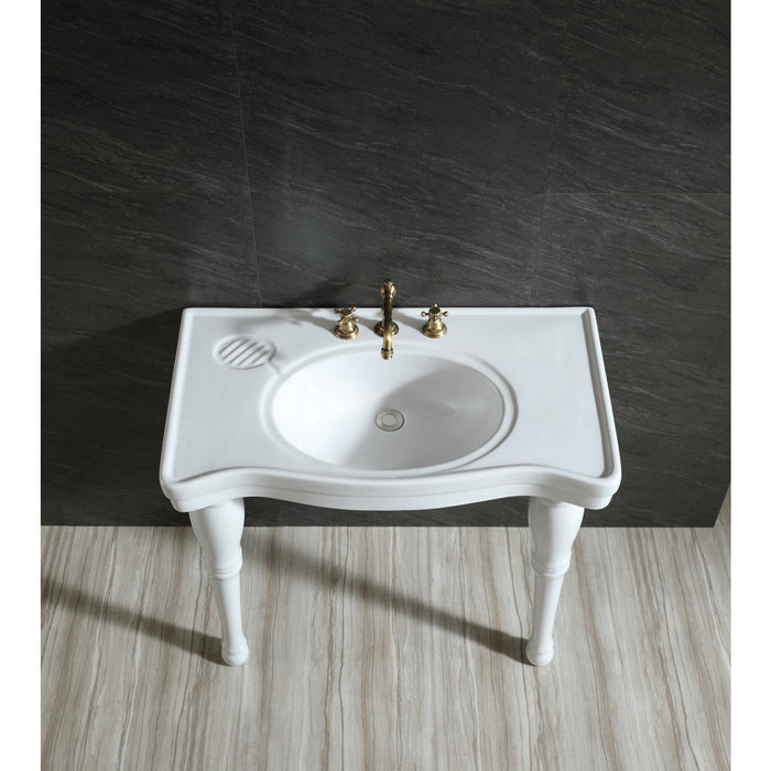 Imperial VPB1368 Ceramic Console Sink, White