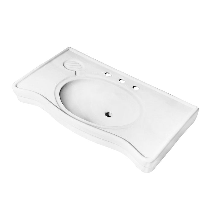 Imperial VPB1368B Ceramic Console Sink Top, White