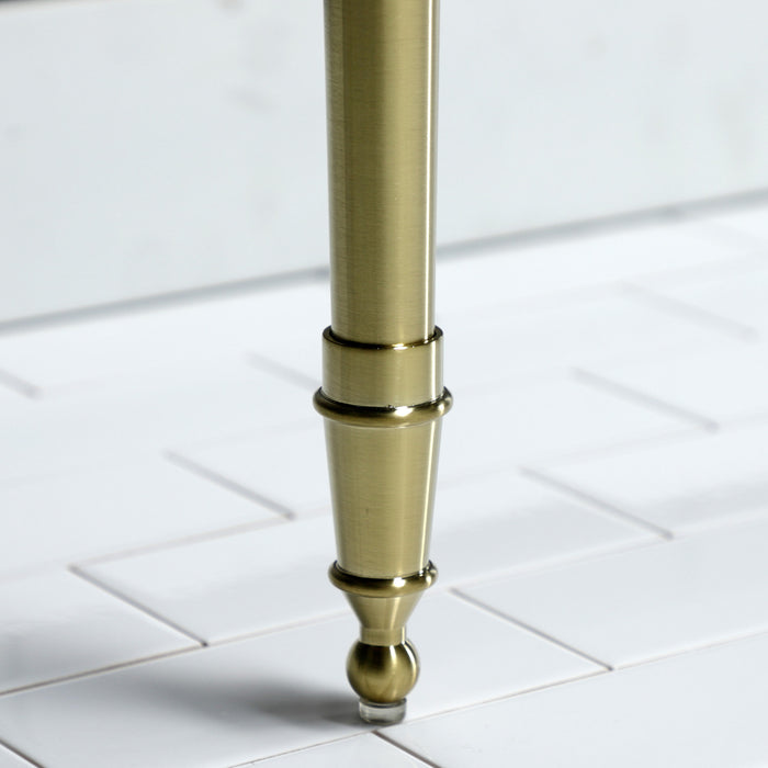 Edwardian VPB2215337 Brass Console Sink Legs, Brushed Brass