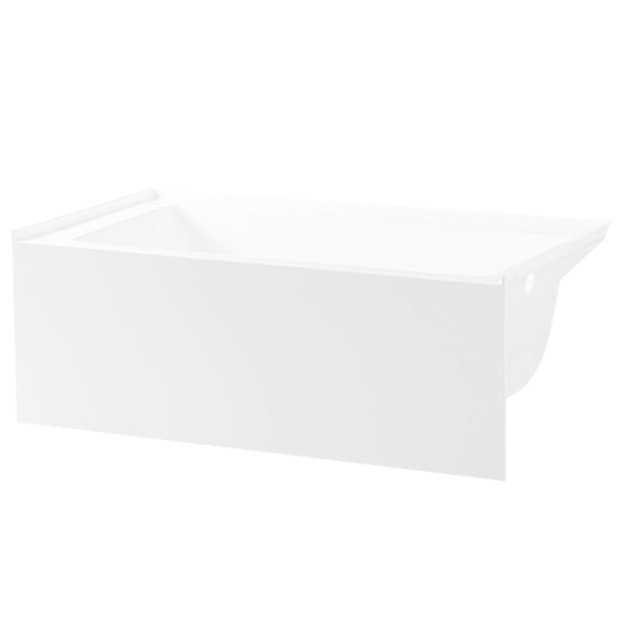 Aqua Eden VTAP603222R 60-Inch Acrylic 3-Wall Alcove Tub with Right Hand Drain Hole, White