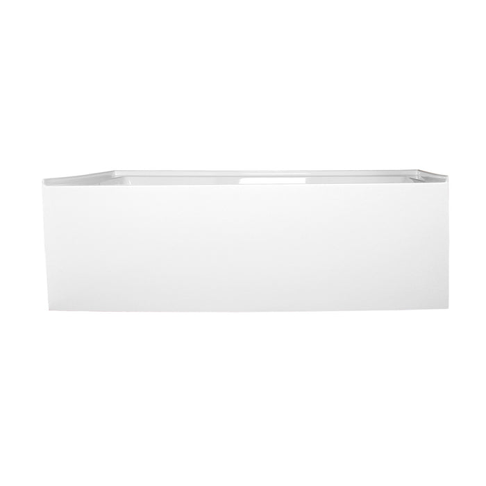 Aqua Eden VTAP663222L 66-Inch Acrylic Rectangular 3-Wall Alcove Tub, Left Hand Drain, Glossy White