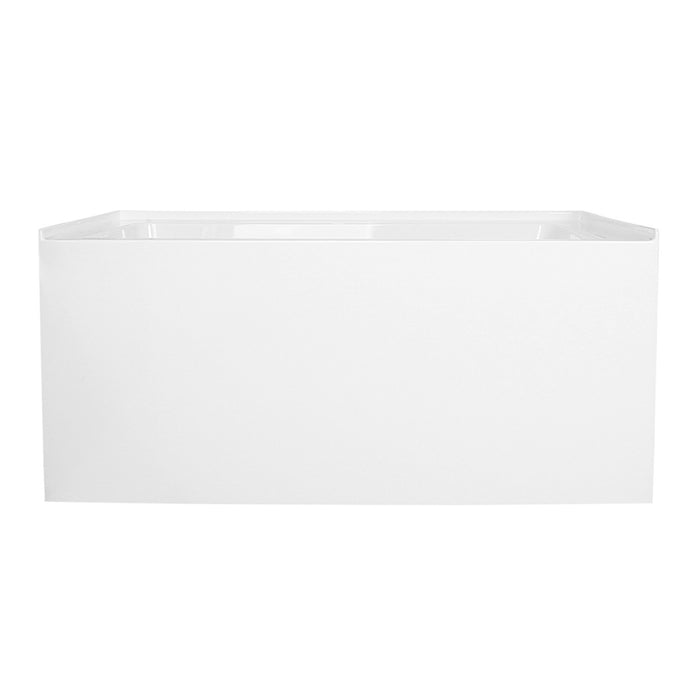 Aqua Eden VTDE483222L 48-Inch Acrylic Rectangular 3-Wall Alcove Tub, Left Hand Drain Hole, Glossy White