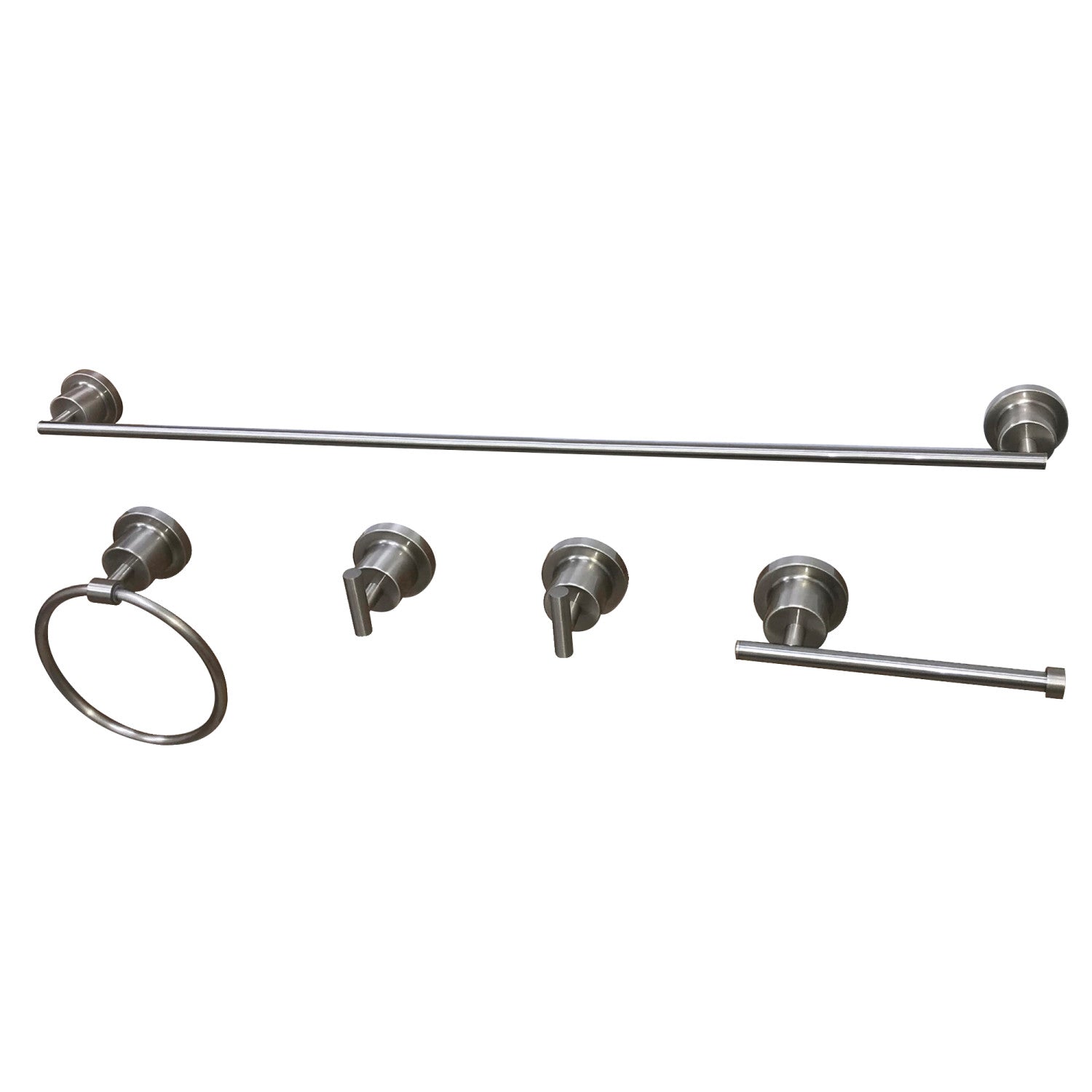 Kingston Brass Bahk61212478c Monarch 5 Piece Towel Bar Bath Set Polished Chrome