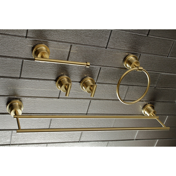 Concord BAH8212478SB 5-Piece Bathroom Hardware Set, Brushed Brass