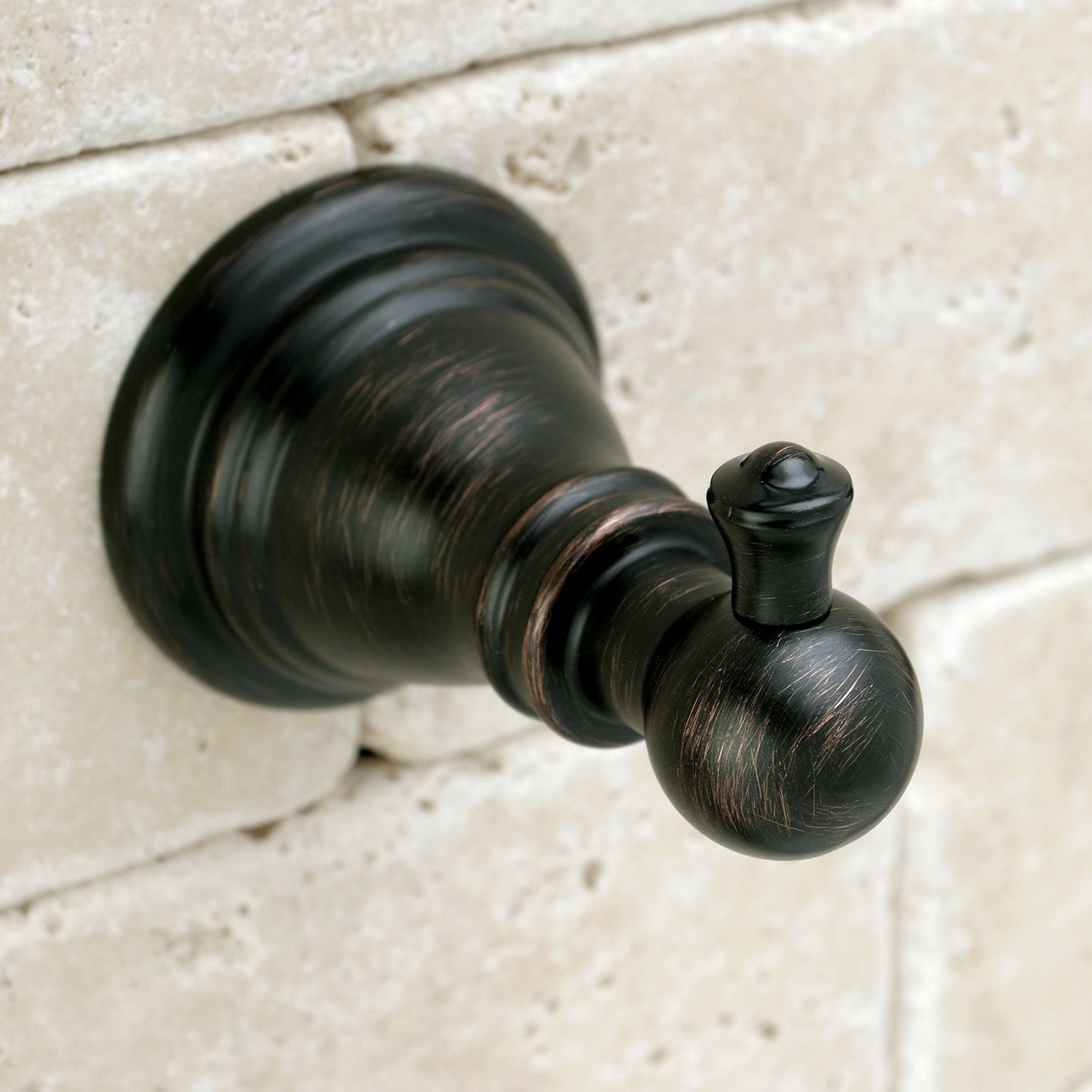 BWE Zinc Traditional Bathroom Double Towel and Robe Hook in Oil Rubbed  Bronze at