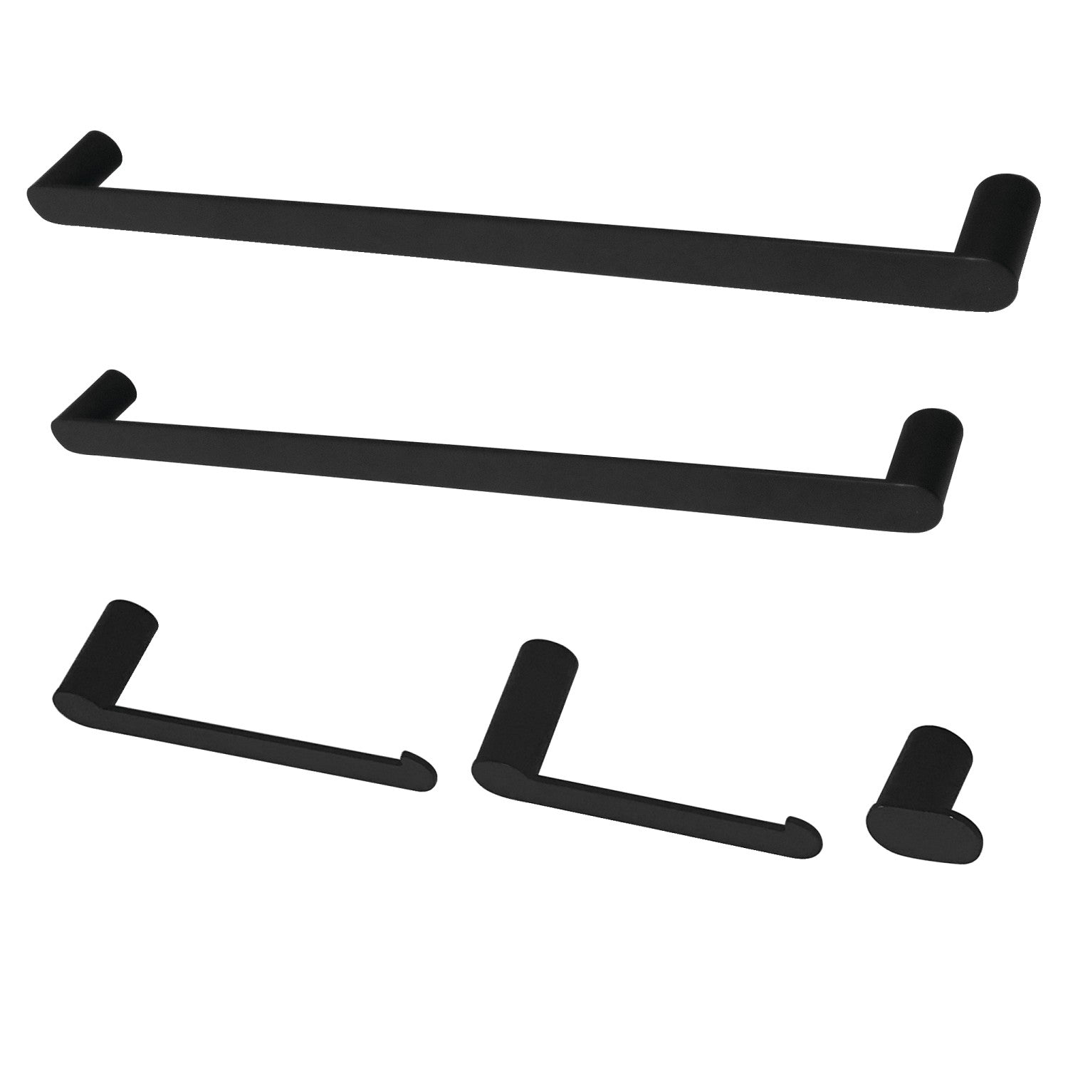 Kingston Brass BAHK6012478MB Markus 5-Piece Bathroom Accessory Set, Matte Black