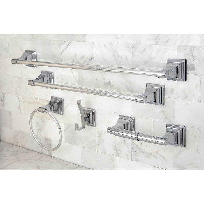 Kingston Brass 5-Piece Bathroom Accessory Set in Polished Chrome