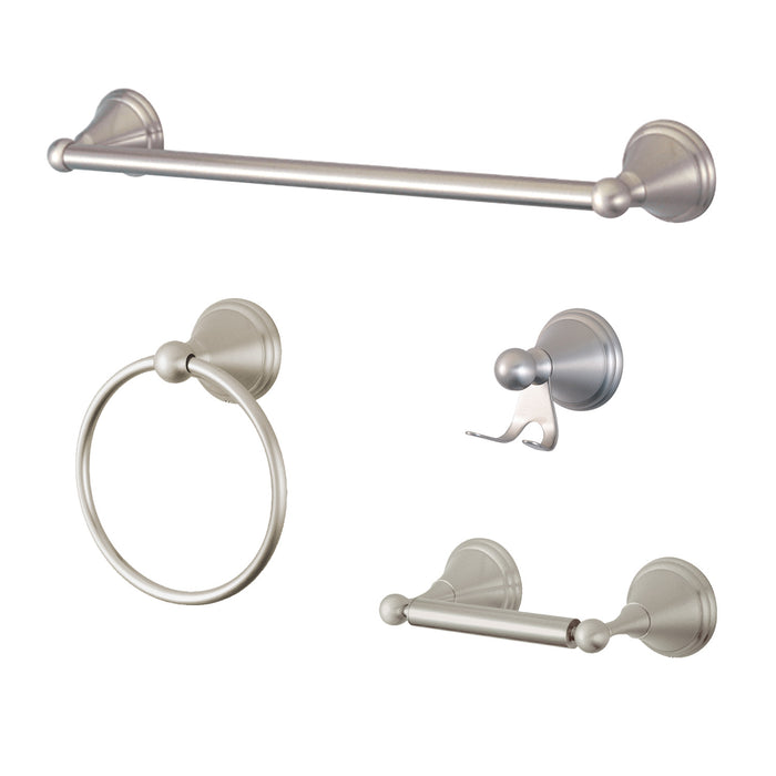 Governor BAK2971478SN 4-Piece 24-Inch Towel Bar Bathroom Accessory Set, Brushed Nickel