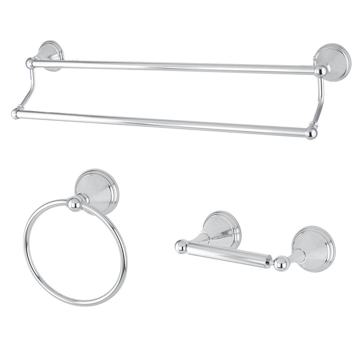 Governor BAK297348C 3-Piece 24-Inch Dual Towel Bar Bathroom Accessory Set, Polished Chrome