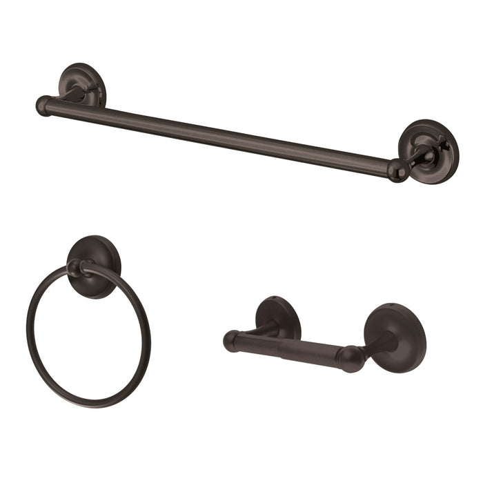 Victorian BAK31248ORB 3-Piece 18-Inch Towel Bar Bathroom Accessory Set, Oil Rubbed Bronze