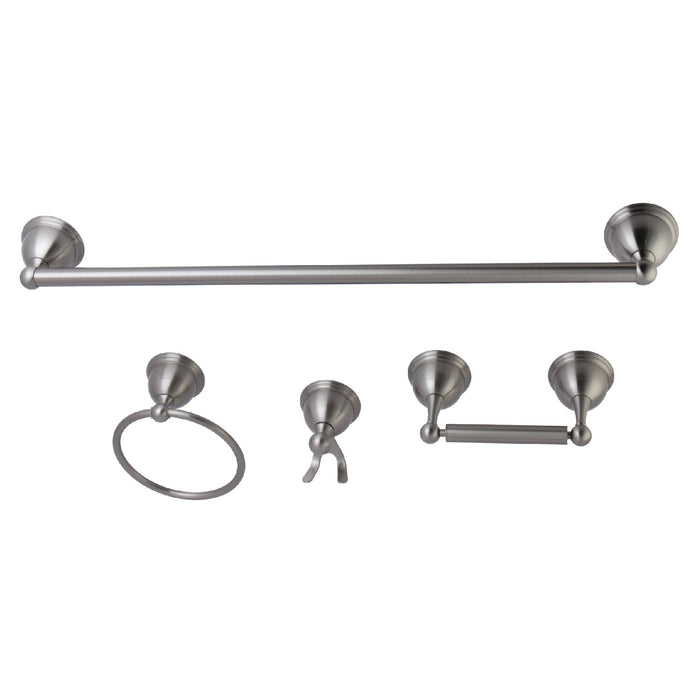 Restoration BAK3961478SN 4-Piece 24-Inch Towel Bar Bathroom Accessory Set, Brushed Nickel