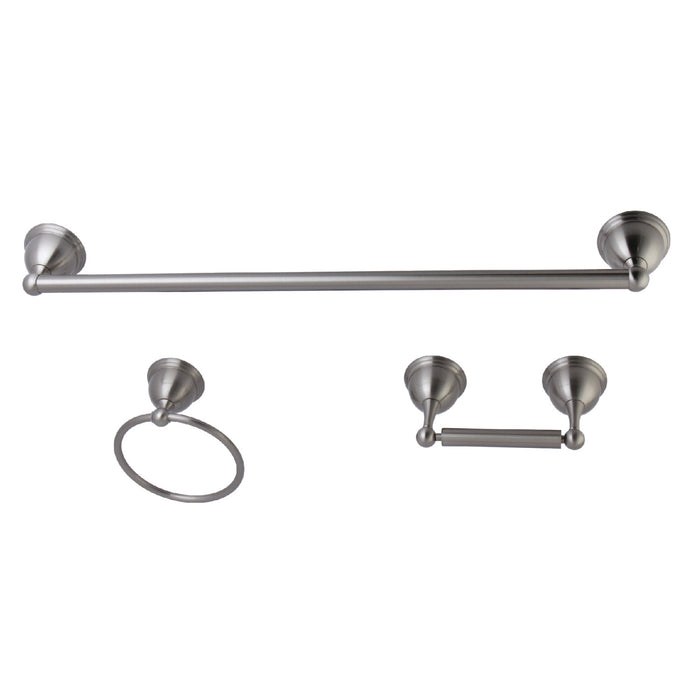 Restoration BAK396148SN 3-Piece Bathroom Hardware Set, Brushed Nickel