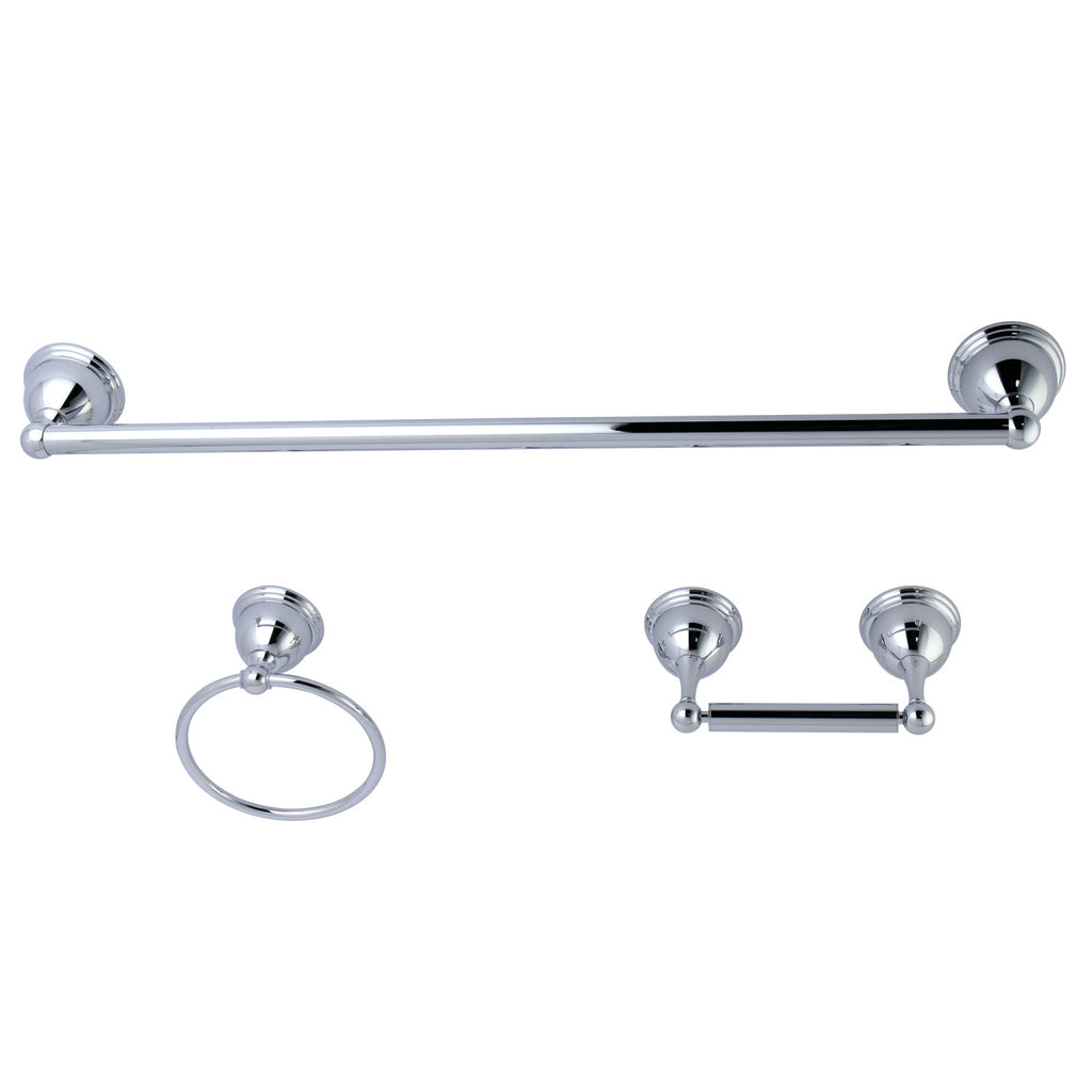 Kingston Brass Bahk61212478c Monarch 5 Piece Towel Bar Bath Set Polished Chrome