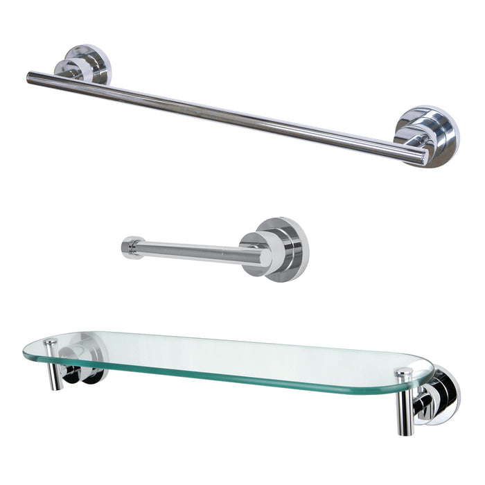 Concord BAK821289C 3-Piece 18-Inch Towel Bar Bathroom Accessory Set, Polished Chrome