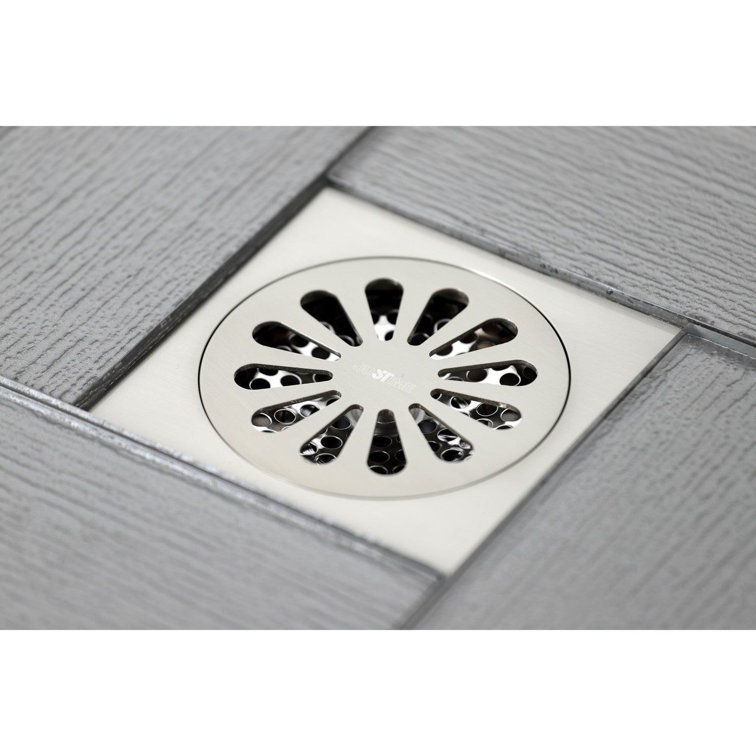 Kingston Brass Watercourse BSF6310BN 4-Inch Square Grid Shower Drain with  Hair Catche