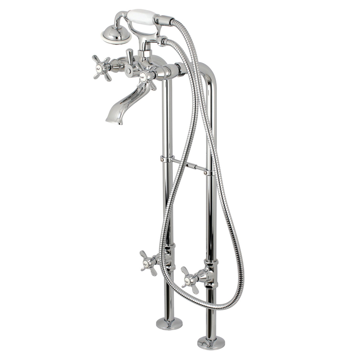 Kingston Brass Kingston CCK285K1 Three-Handle 2-Hole Freestanding Tub Faucet  with Sup