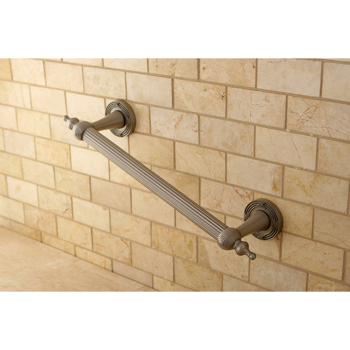 Templeton DR710128 12-Inch x 1-Inch O.D. Brass Decorative Grab Bar, Brushed Nickel